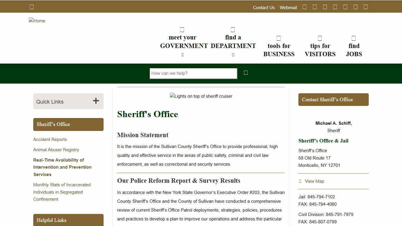 Sheriff's Office | Sullivan County NY