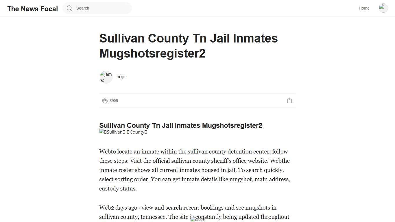 Sullivan County Tn Jail Inmates Mugshotsregister2